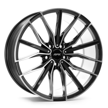 RFK Wheels GLS301 METALLIC BLACK MACHINED FACE