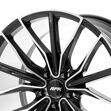 RFK Wheels GLS301 METALLIC BLACK MACHINED FACE
