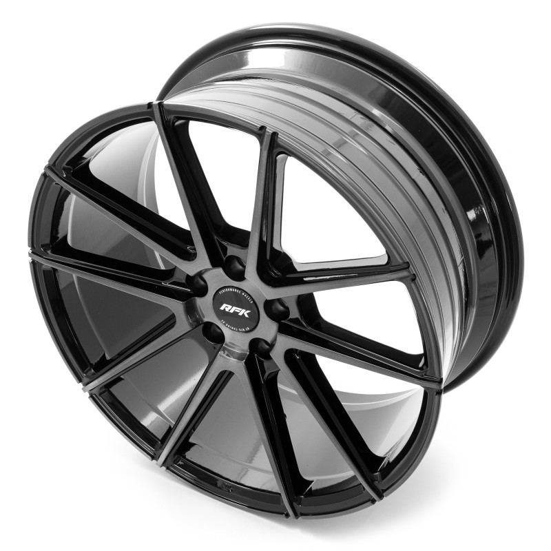 RFK Wheels GLS302 GLOSS BLACK BRUSHED FACE
