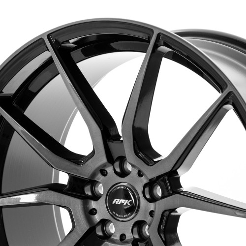 RFK Wheels GLS303 GLOSS BLACK BRUSHED FACE