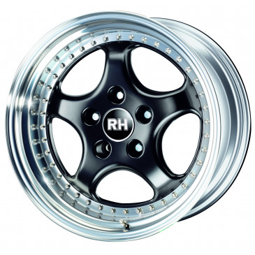 RH ALURAD P Rad schwarz/Horn hochgl.pol.