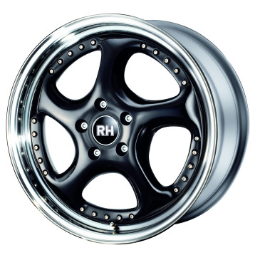 RH ALURAD Turbo P schwarz/Horn hochgl.pol.