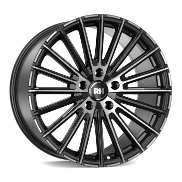 RH ALURAD WM Flowforming Schwarz voll poliert