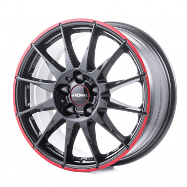 RONAL R54 MCR JETBLACK RED RIM
