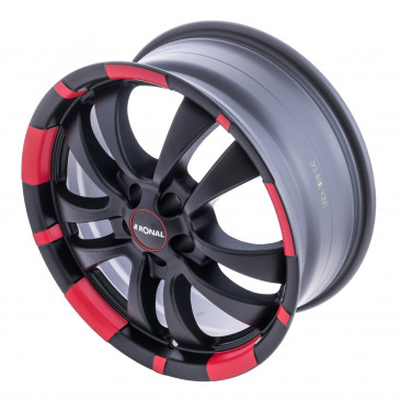 RONAL R59 MCR JETBLACK MATT RED RIM
