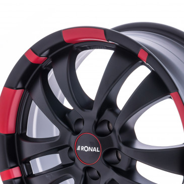 RONAL R59 MCR JETBLACK MATT RED RIM