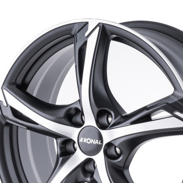 RONAL R62 JETBLACK MATT FRONTKOPIERT