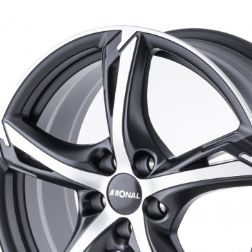 RONAL R62 JETBLACK MATT FRONTKOPIERT