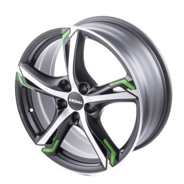 RONAL R62 GREEN JETBLACK MATT FRONTKOPIERT