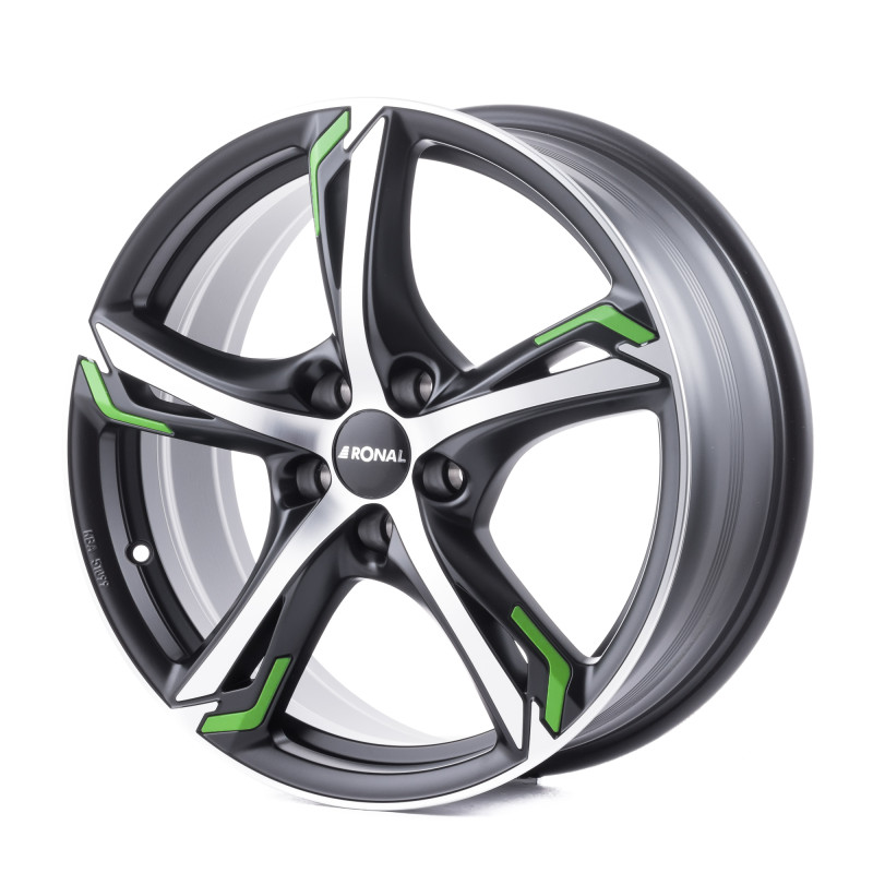 RONAL R62 GREEN JETBLACK MATT FRONTKOPIERT