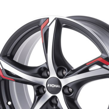 RONAL R62 RED JETBLACK MATT FRONTKOPIERT