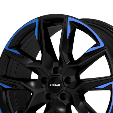 RONAL R71 JETBLACK MATT BLUE TINTED MATT