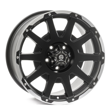 SPARCO DAKAR MATT BLACK LIP POL. + RIVETS