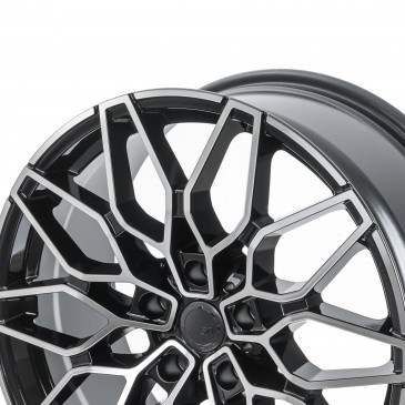 SX-Wheels SX1 Glossy Black Machined