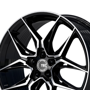 Tec Speedwheels GT9 Schwarz Glanz Frontpoliert