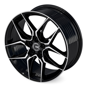 Tec Speedwheels GT9 Schwarz Glanz Frontpoliert