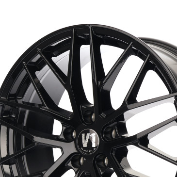 V1 Wheels DS2 Schwarz glänzend lackiert