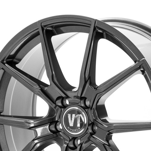 V1 Wheels V1 Daytona Grau lackiert