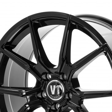 V1 Wheels V1 Schwarz glänzend lackiert