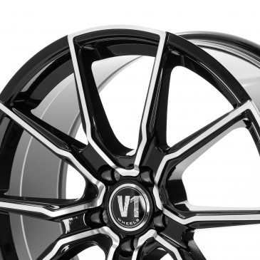 V1 Wheels V1 Schwarz Hochglanzpoliert