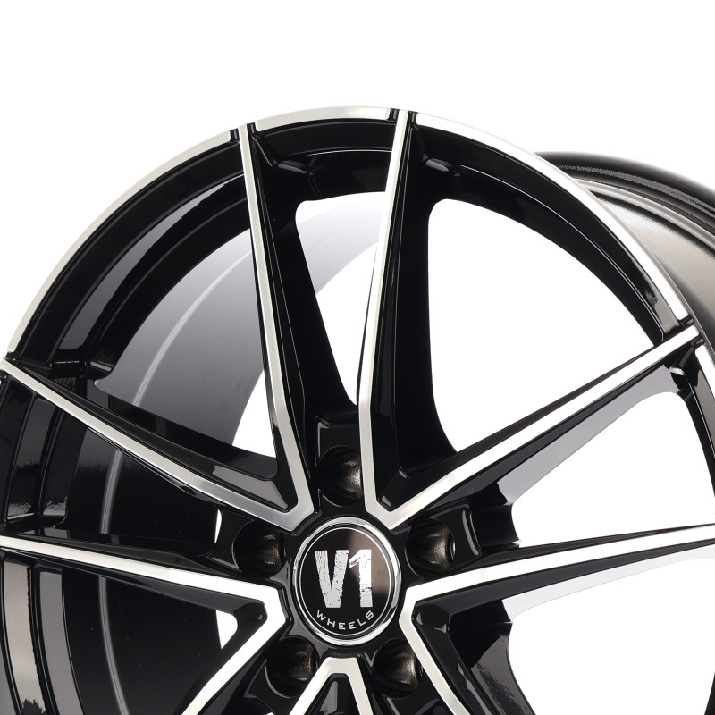 V1 Wheels V3 Schwarz Hochglanzpoliert