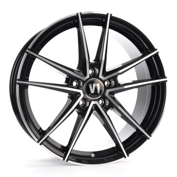 V1 Wheels V3 Schwarz Hochglanzpoliert