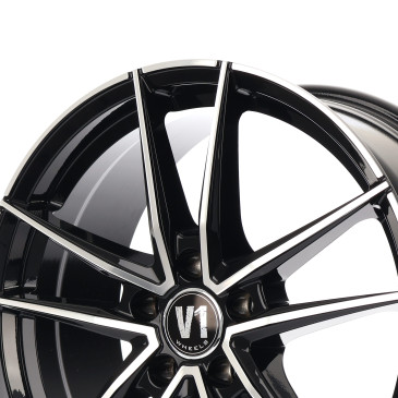 V1 Wheels V3 Schwarz Hochglanzpoliert