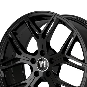 V1 Wheels V4 Schwarz glänzend lackiert