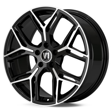 V1 Wheels V4 Schwarz Hochglanzpoliert