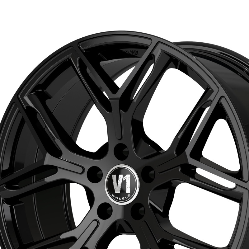 V1 Wheels V4 Schwarz glänzend lackiert