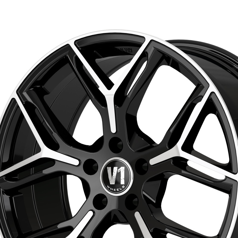 V1 Wheels V4 Schwarz Hochglanzpoliert