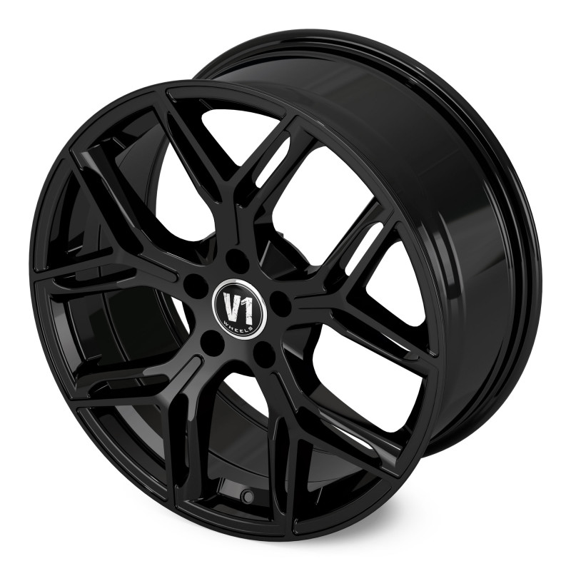 V1 Wheels V4 Schwarz glänzend lackiert