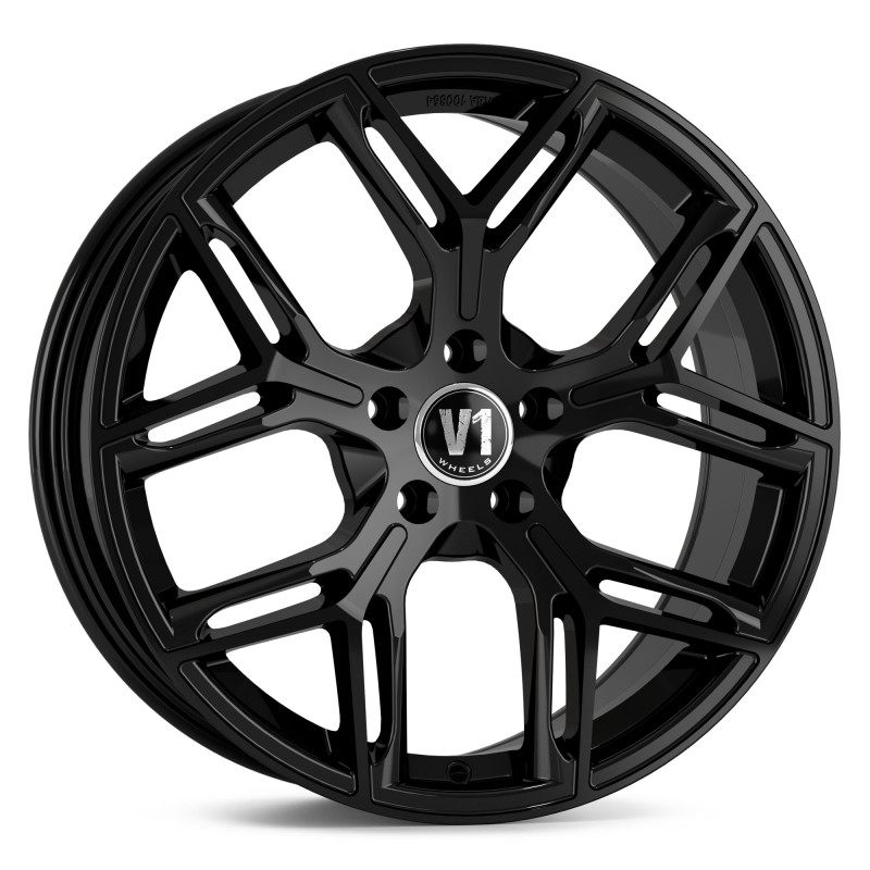 V1 Wheels V4 Schwarz glänzend lackiert