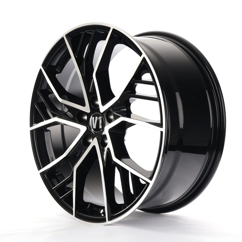 V1 Wheels V7 Glossy Black Machined