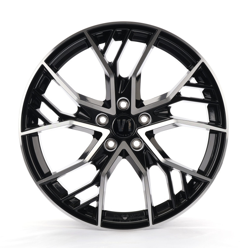 V1 Wheels V7 Glossy Black Machined