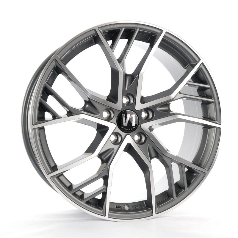 V1 Wheels V7 Glossy Gunmetal Machined