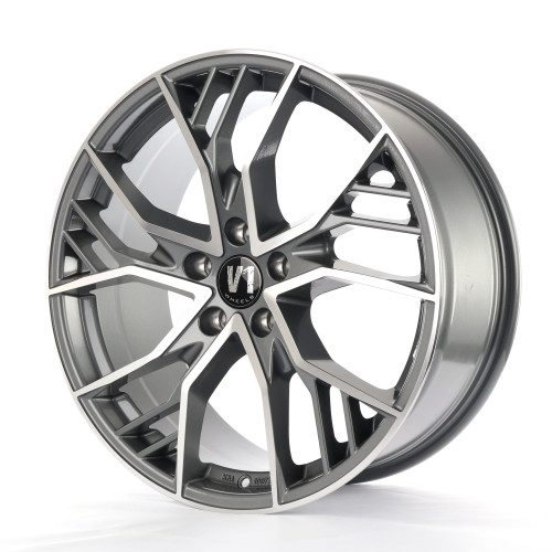 V1 Wheels V7 Glossy Gunmetal Machined