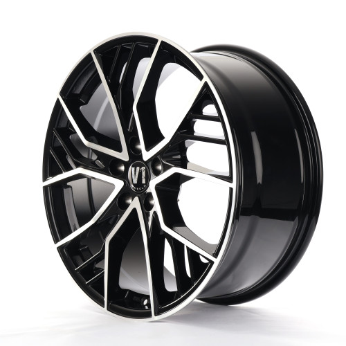V1 Wheels V7 Glossy Black Machined