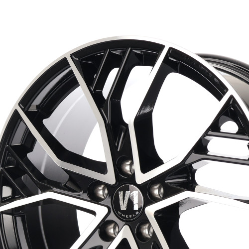 V1 Wheels V7 Glossy Black Machined