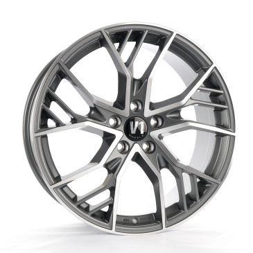 V1 Wheels V7 Glossy Gunmetal Machined