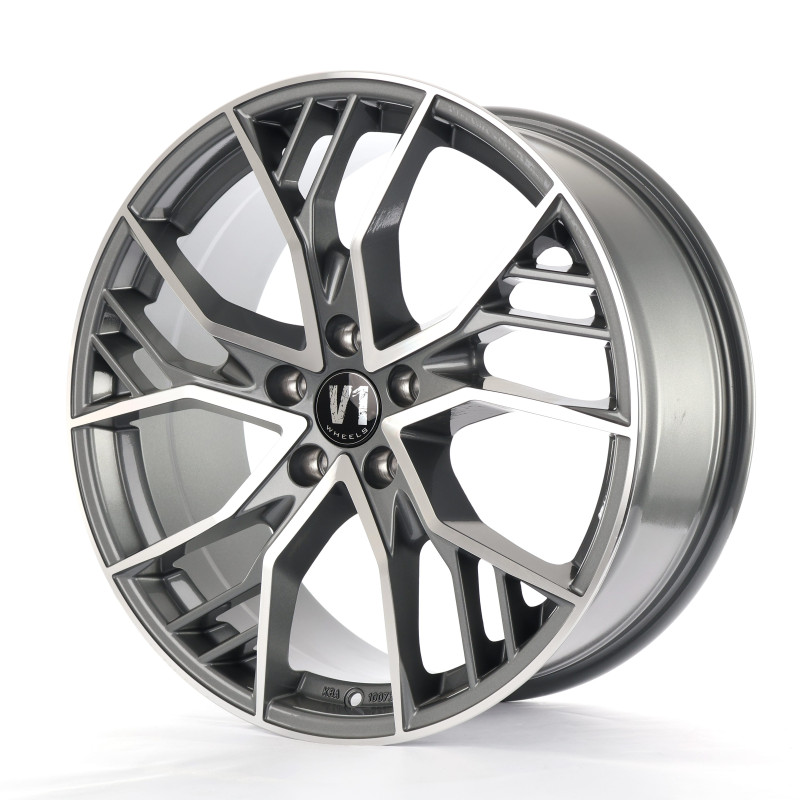 V1 Wheels V7 Glossy Gunmetal Machined