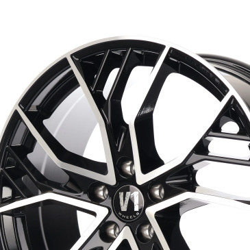 V1 Wheels V7 Glossy Black Machined