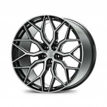 Vossen HF2 Flat Face Glanzschwarz gebürstet