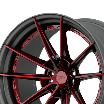 Z-Performance ZP.MODULAR 1 Blood Red Center, Matte Gunmetal Lip